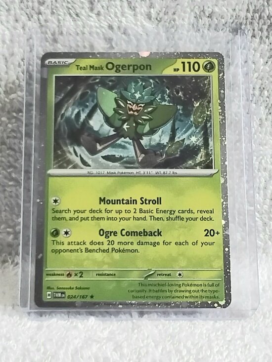 Pokemon Other - 3/$35 Mint 2024 Pokemon Teal Mask Ogerpon Rare Cosmos Holo Card 025/167!!